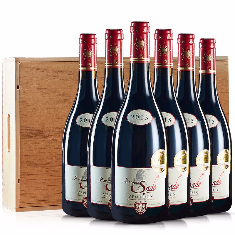 萨德侯爵(marquis de sade) 法国原瓶原装进口红酒 干红干白葡萄酒 旺