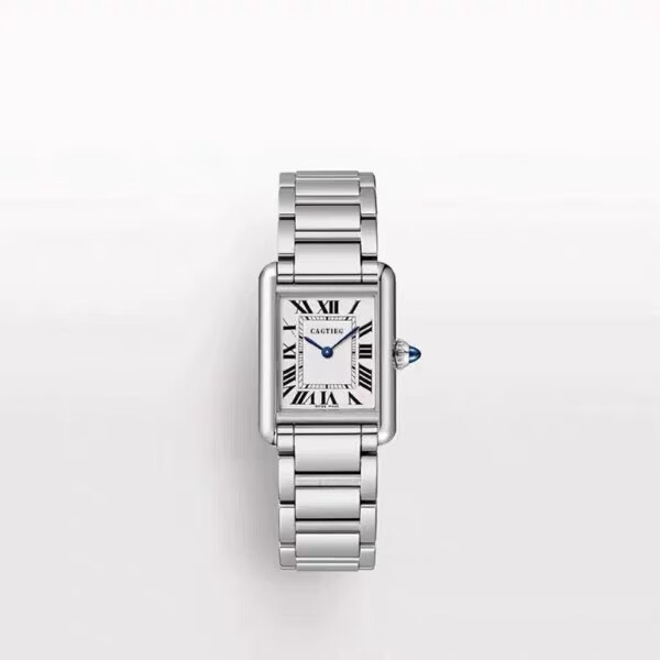 瑞士正品Cartier卡地亚手表女男士机械表坦克系列专用情侣表一对 坦克小号钢带款 29.5mm*22mm