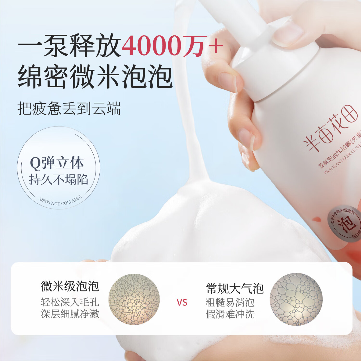 半亩花田沐浴露清洁洗澡沐浴液现货速发正品保证沐浴液男女 香氛泡泡沐浴露【失重玫瑰】500g