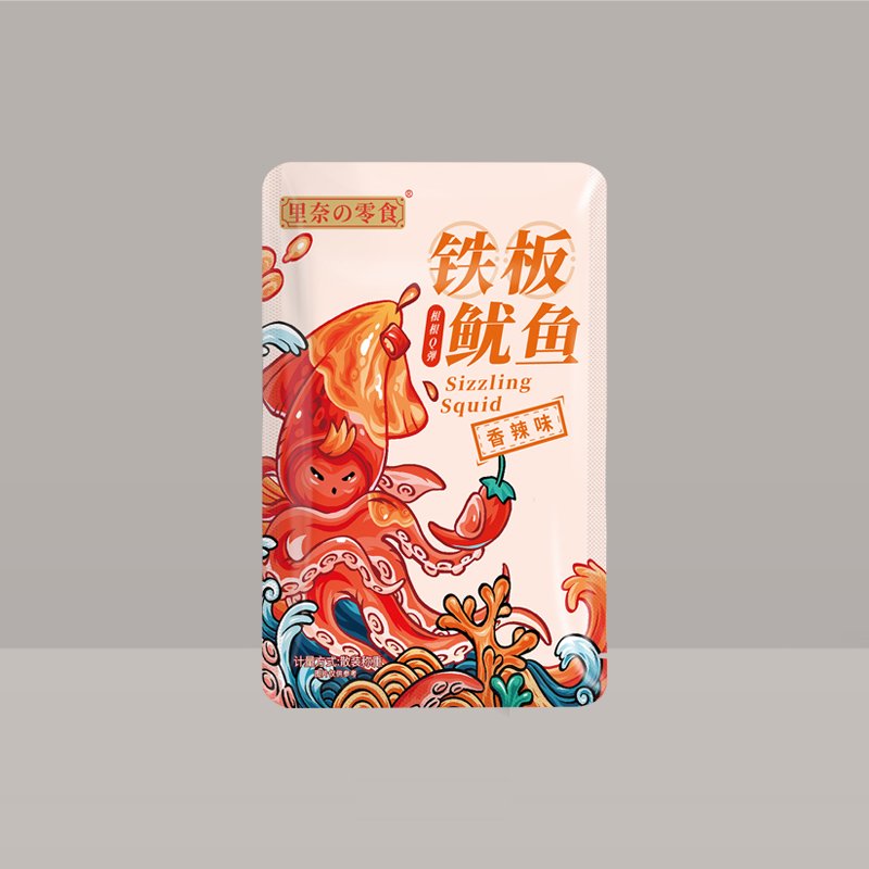里奈の零食純魷魚麻辣魷魚須香辣鐵板零食小吃海味即食網(wǎng)紅 里奈純魷魚50包香辣味