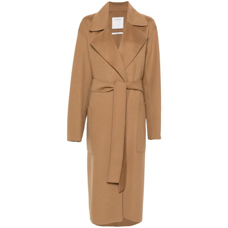 SPORTMAX CODE女士修身長款純毛呢大衣冬裝通勤顯瘦氣質(zhì)外套 Nude & Neutrals 001 均碼 |44