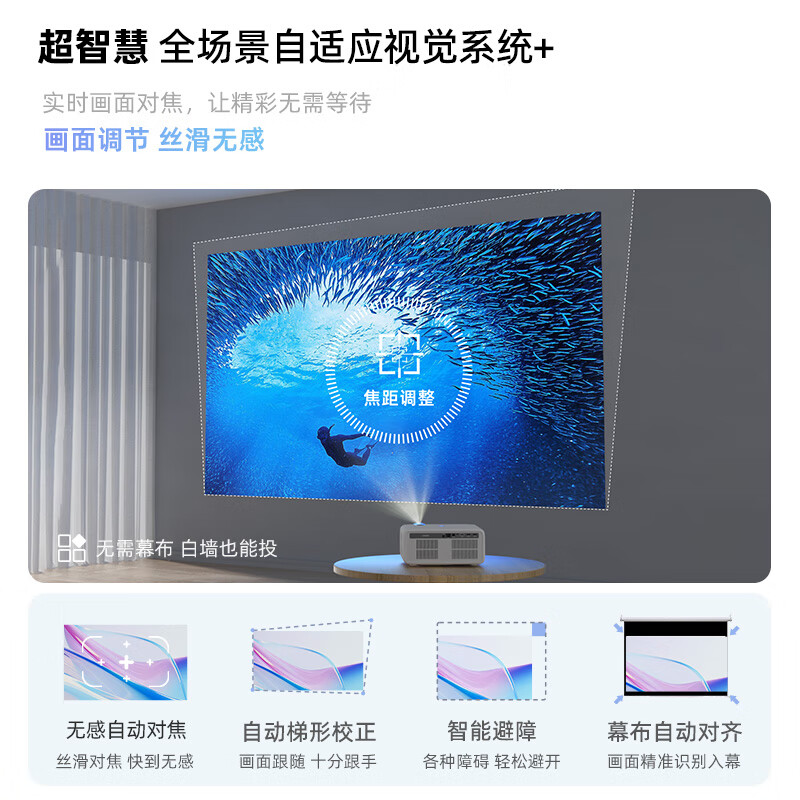 飞利浦(PHILIPS)NeoPix 745投影仪家用1080P办公投影机卧室电视家庭影院便携智能手机投影家庭影院超高清白天 「高端」全封闭偏轴光机