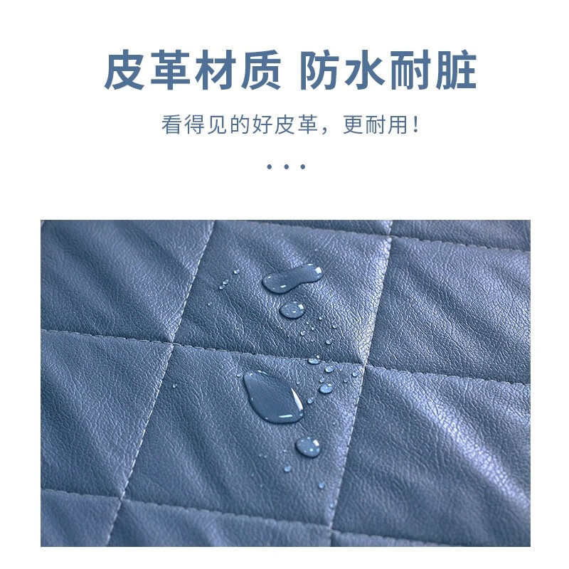 节野管免打孔家用棉门帘2025冬季保暖防风加厚密封开窗门帘挡风隔断帘 加厚PU【灰蓝】免穿全磁条+视窗 140cm*210cm【宽*高】