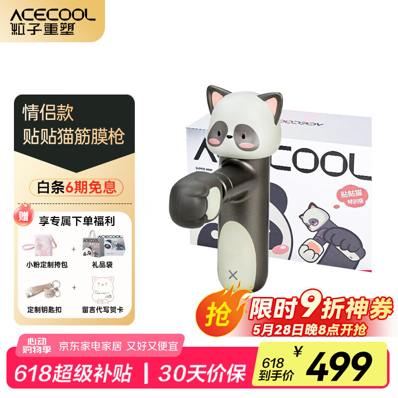 ACECOOL迷你筋膜枪肌肉按摩器便携肩颈多功能按摩仪礼盒生日情人节送礼礼物实用主义 熊猫款（熊猫特别版礼盒）