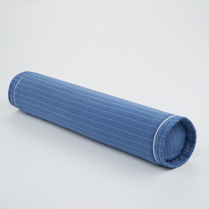 通用品质决明子颈椎枕头硬枕睡眠睡觉单人圆枕荞麦壳糖果圆柱形枕 轻度款-蓝色【全荞麦壳】