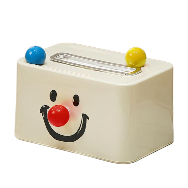 欧润哲 纸巾盒客厅抽纸盒餐巾纸盒升降茶几卫生间纸抽盒可爱小丑款笑脸