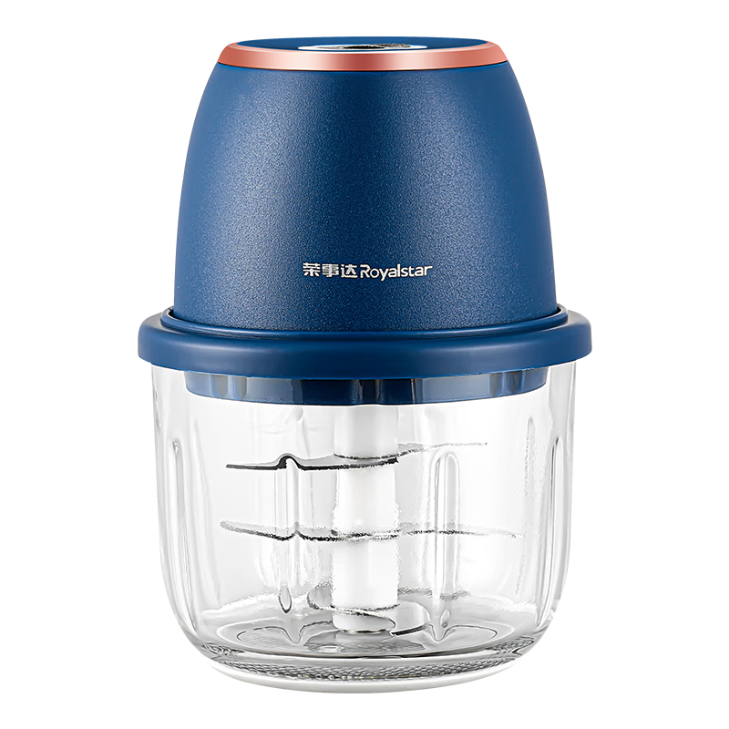 榮事達絞肉機小型搗蒜器電動打蒜器家用蒜蓉攪碎器切菜器蒜泥神器輔食 絞肉必備-350ml【玻璃+6葉刀】