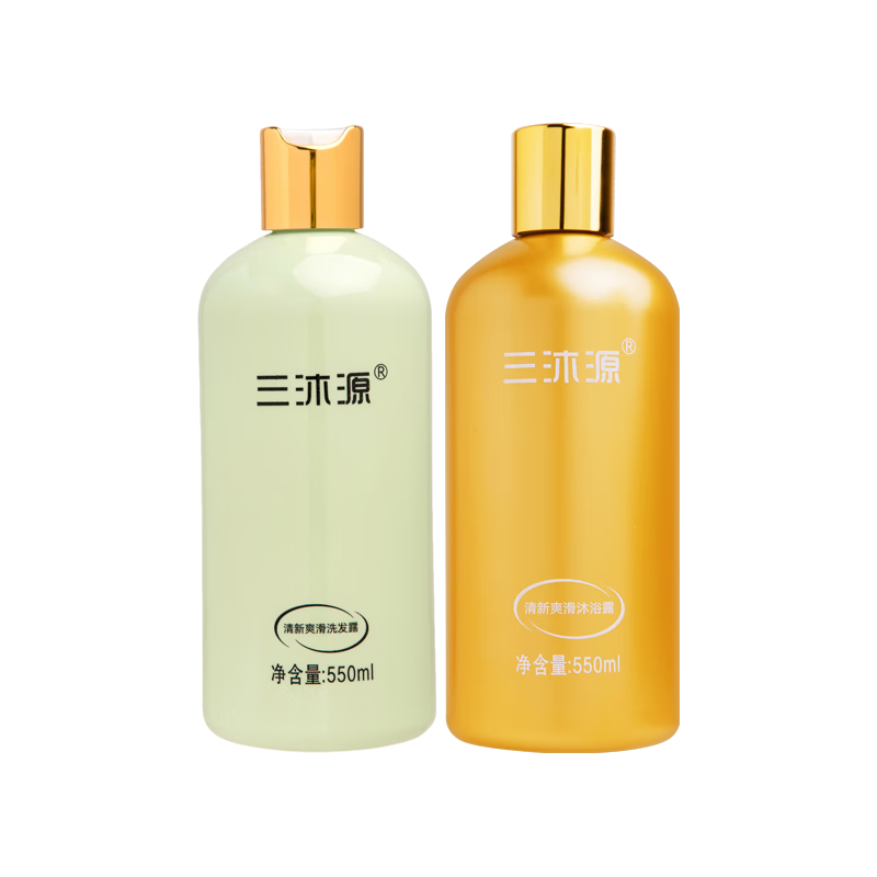 三沐源清新爽滑沐浴露植萃温和保湿滋润清洁夏季洗澡止汗沐浴液550ml 清新沐浴露550ml+洗发露550ml 京东折扣/优惠券