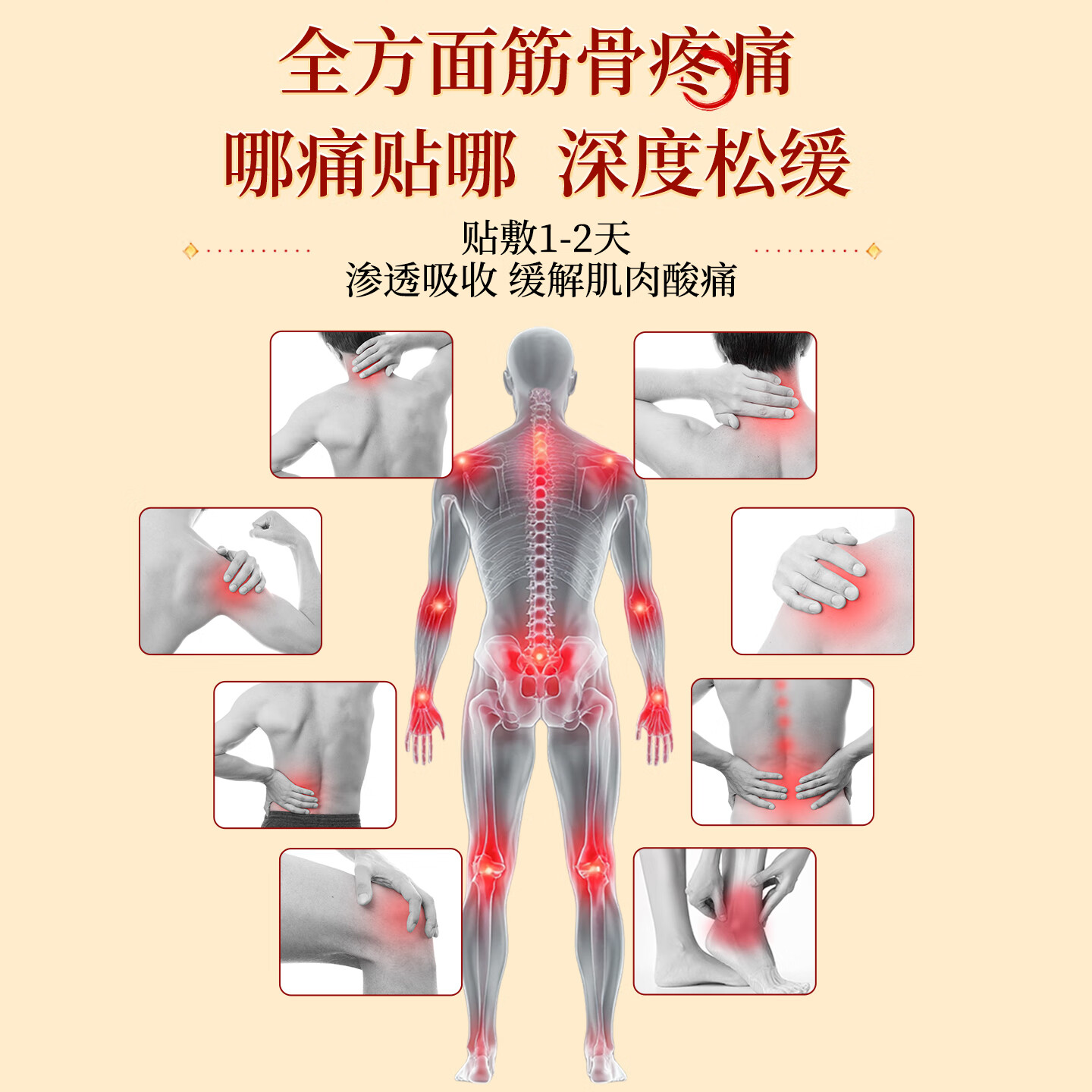 时珍道SHIZHENDAO正品时珍道颈肩腰腿保健贴腰椎间盘突出肩周炎颈椎膏药贴 一盒