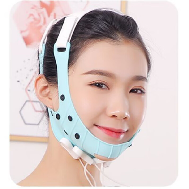 通用脸型器神器瘦咬肌下颌骨颧骨物理不对称大小v脸绷带 黑色基础款(无后拉带压力较小)