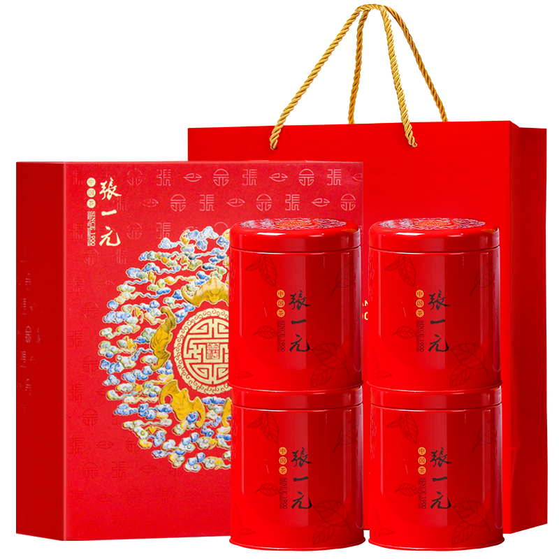 張一元紅茶特級云南滇紅五福禮盒300g 濃香醇厚 國潮風(fēng)禮盒送禮佳選