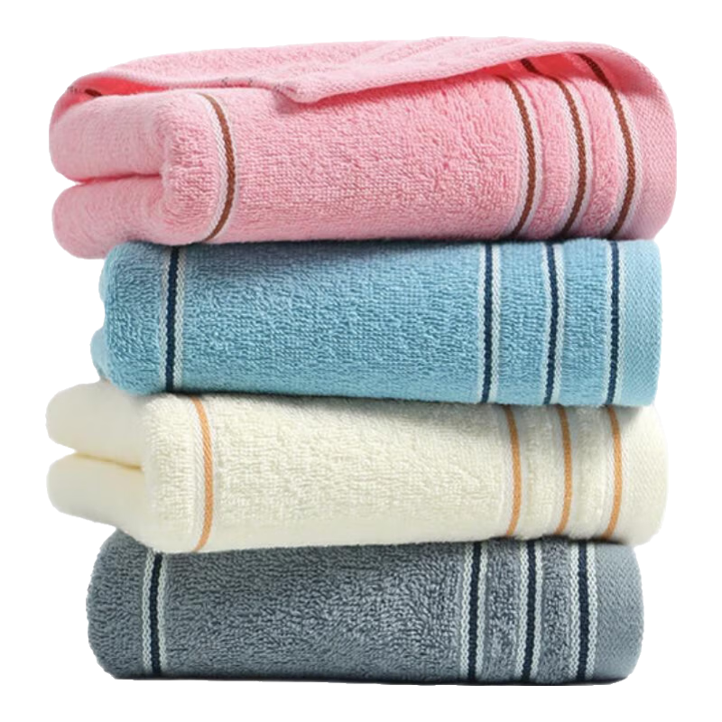 洁丽雅毛巾男士纯棉洗脸洗澡家用全棉柔软吸水速干成人情侣面巾 （纯棉经典款）颜色随机 10条