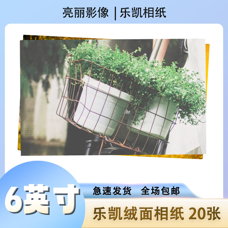 亮丽（SPLENDID）照片冲印 塑封照片 洗照片相片 手机高清冲印 6英寸 绒面 20张