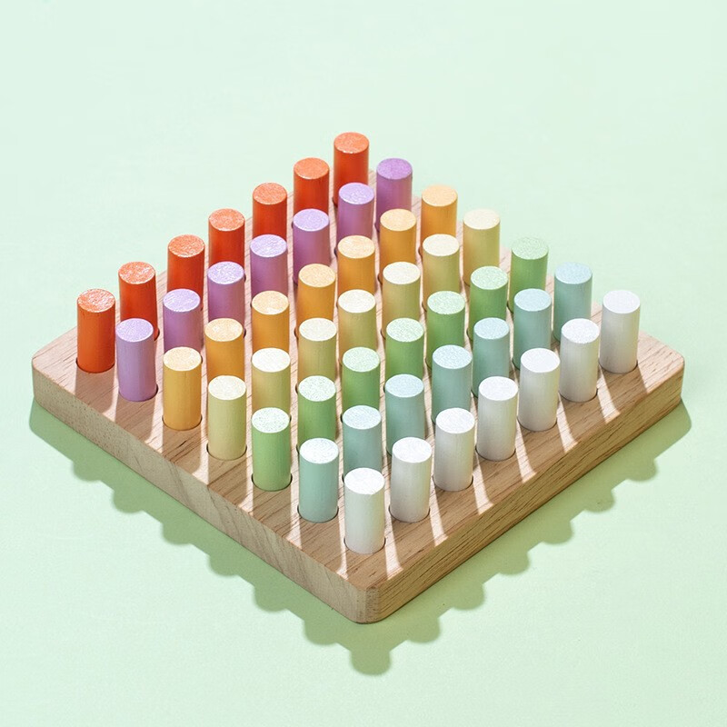 彩色立方蒙特梭利早教玩具蒙氏益智教具小月龄1岁6个月宝宝蒙台梭利纺织鼓 多功能抽屉盒