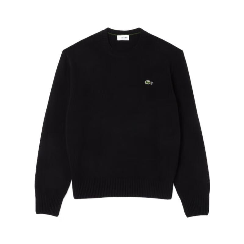 LACOSTE男士服飾毛衣刺繡休閑裝日常穿搭商務(wù)休閑 黑色 均碼 |L