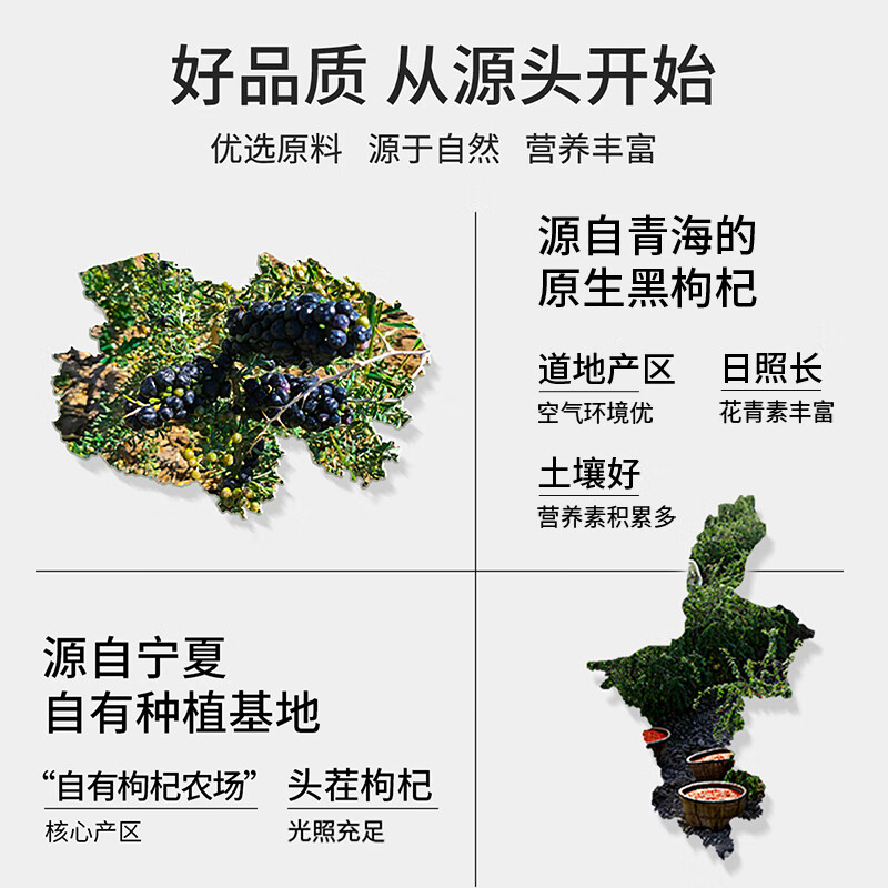 纯耕红黑枸杞原浆 礼盒送礼礼物宁夏中宁青海黑枸杞果汁液 红黑枸杞原浆 1.2L*1盒