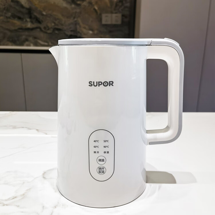 苏泊尔2025新款SW-15J71A电热水壶1.5L自动加热智能保温家用双层