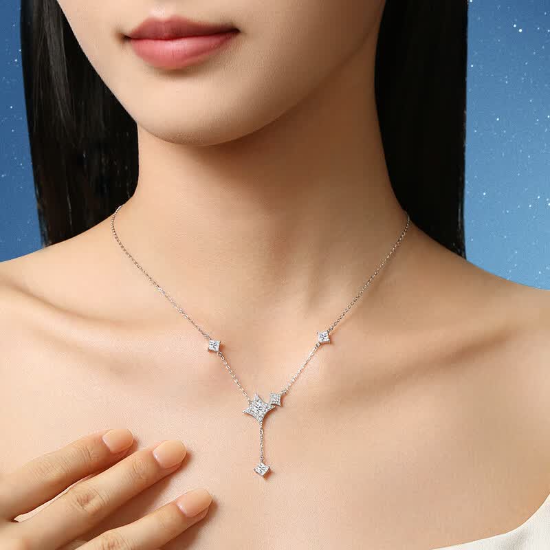 周大生【生日礼物】*DC璀璨星辰星芒银项链轻奢锁骨链新款高考送女生 星芒项链