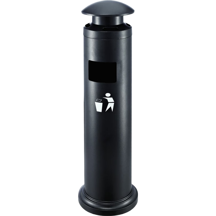 GNF 煙灰柱不銹鋼烤漆滅煙柱立式戶外吸煙區(qū)煙蒂煙頭垃圾桶商用煙蒂柱酒店大號座地煙灰桶 GPX-129F鐵烤漆