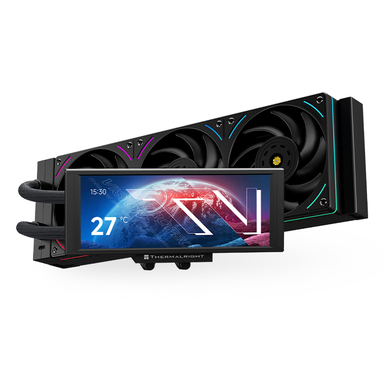 Thermalright(利民)TROFEO VISION 360 ARGB BLACK纵横视界 水冷散热器 6.86英寸长条磁吸屏幕TV360 ARGB BLACK 819元(需领券)