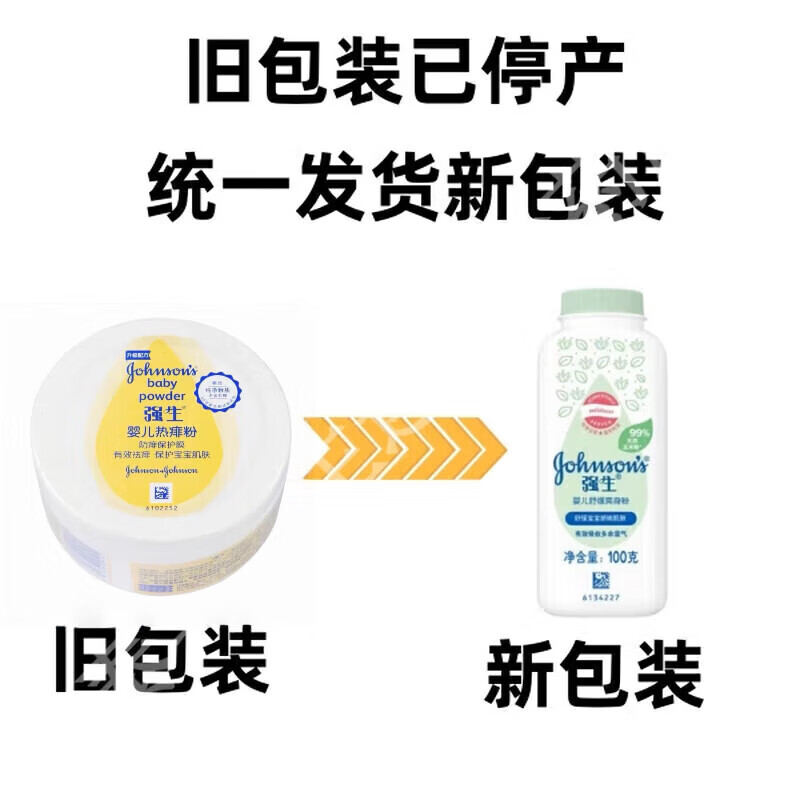强生痱子粉止痒婴儿爽身粉热痱粉新生儿童宝宝痱子浴后干爽粉肌肤天然粉质细腻 强生婴儿爽身痱子粉[100g/盒]