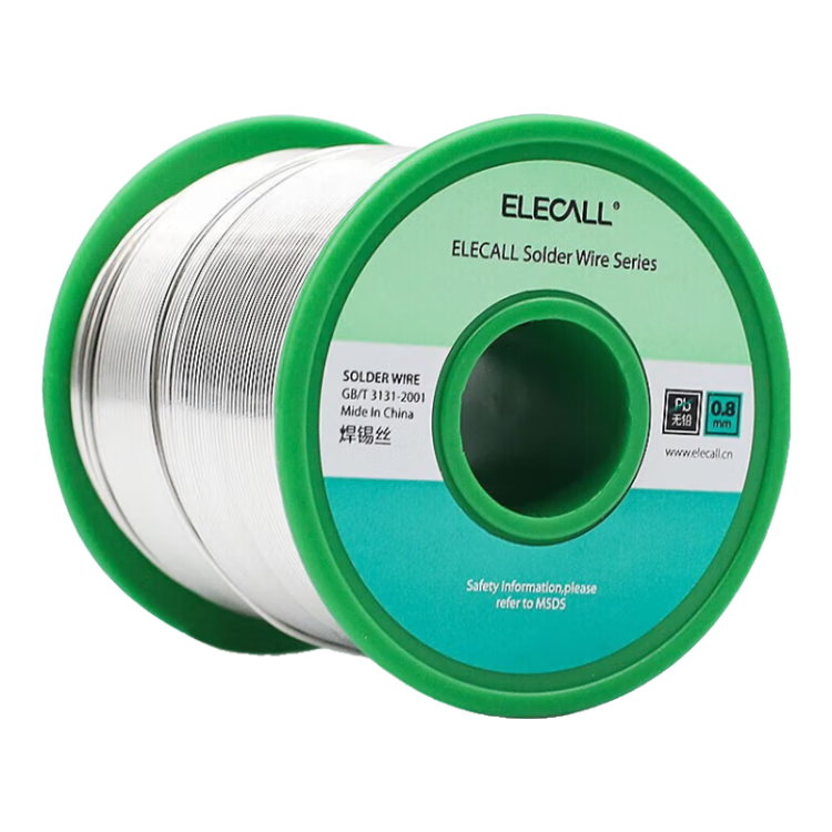 伊萊科(ELECALL)無(wú)鉛焊錫絲99.3% 線(xiàn)徑0.8mm500g松香芯錫線(xiàn)高純度維修焊接助焊