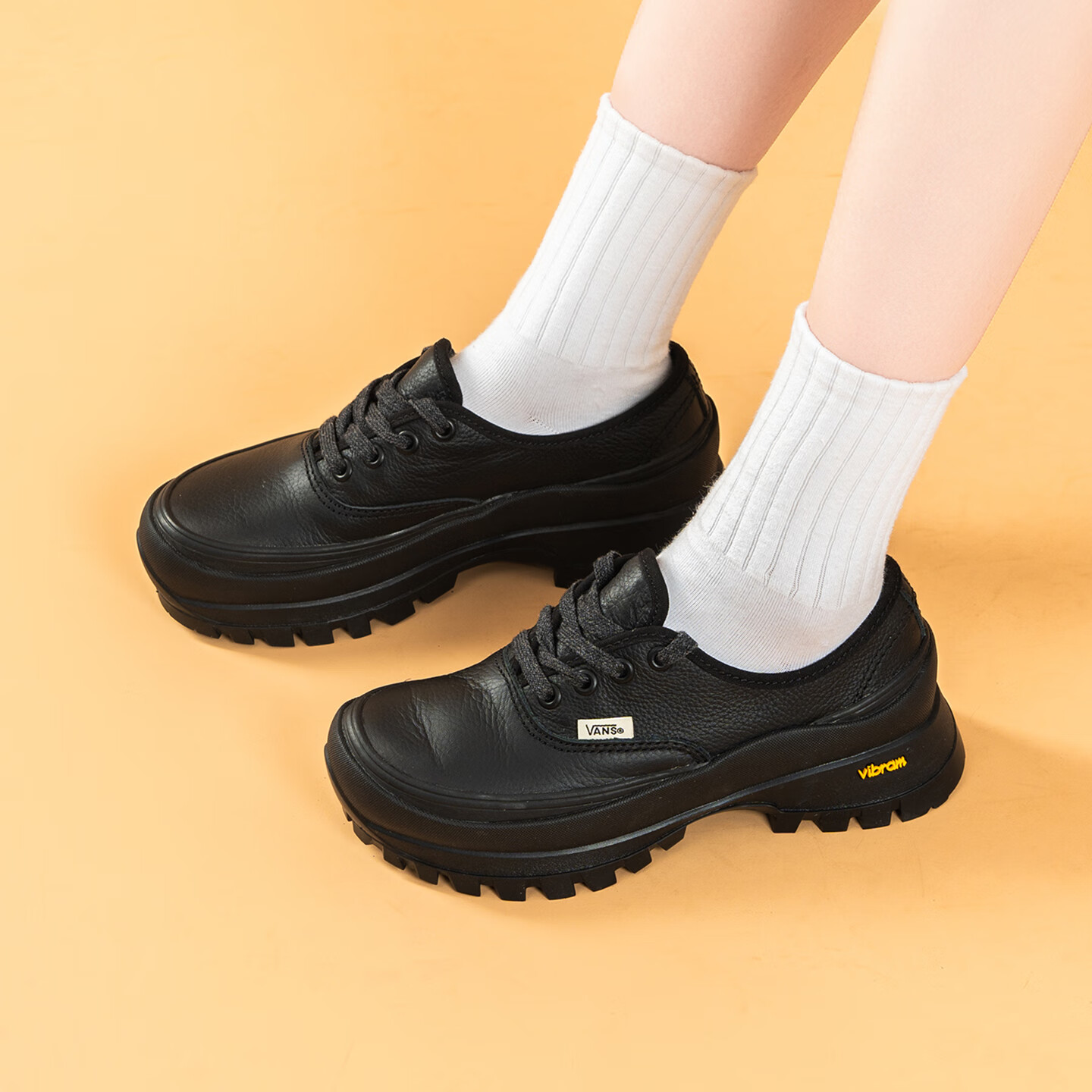 VANS范斯男女鞋AUTHENTIC VIBRAM DX厚底休闲鞋增高鞋德比鞋 38