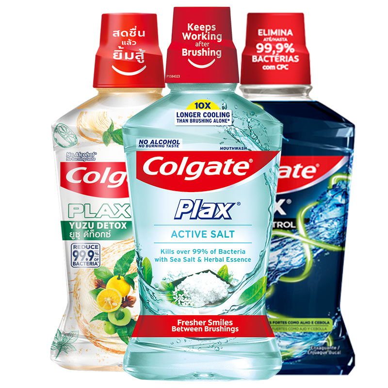 高露潔（Colgate）柚子+海鹽+重口味克星精油進(jìn)口漱口水1500ml含氟深層清潔清新自營(yíng)