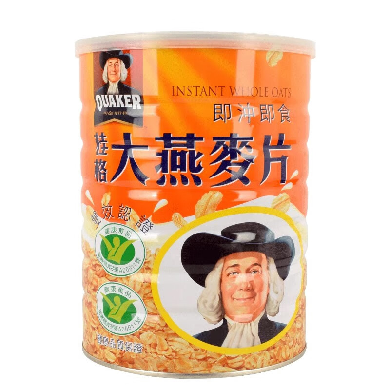 桂格臺灣即食大燕麥片純燕麥片1100g兒童中老年營(yíng)養早餐無(wú)加糖代 25年新貨大燕麥片1100g[1罐]
