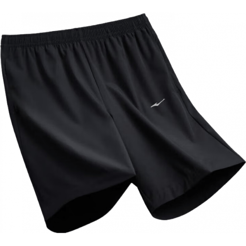 鸿星尔克短裤男夏季透气宽松健身跑步速干休闲男士短裤男裤运动裤子五分裤 【凉感透气短裤男】正黑 XL