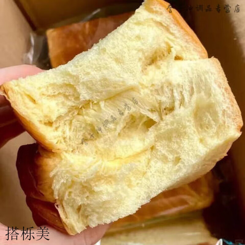 面包无添加剂无防腐剂配料表干净厚切吐司黄油面包短保奶香牛奶软 480克(8片)*1箱