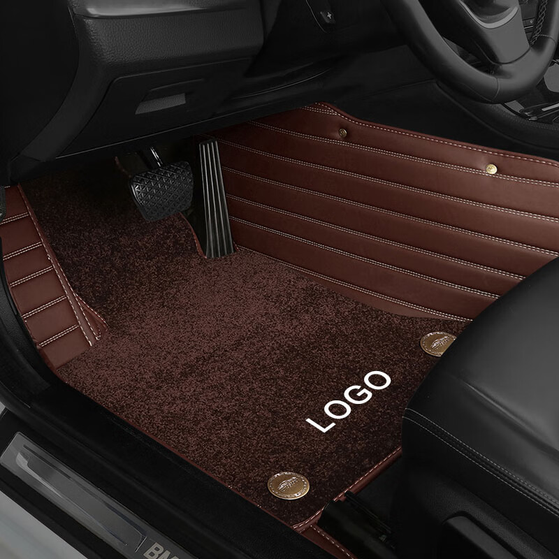 福雁（FUYAN）方程豹5方程豹8专用全包围汽车脚垫 【双层车标款】咖色+咖色奥尼绒