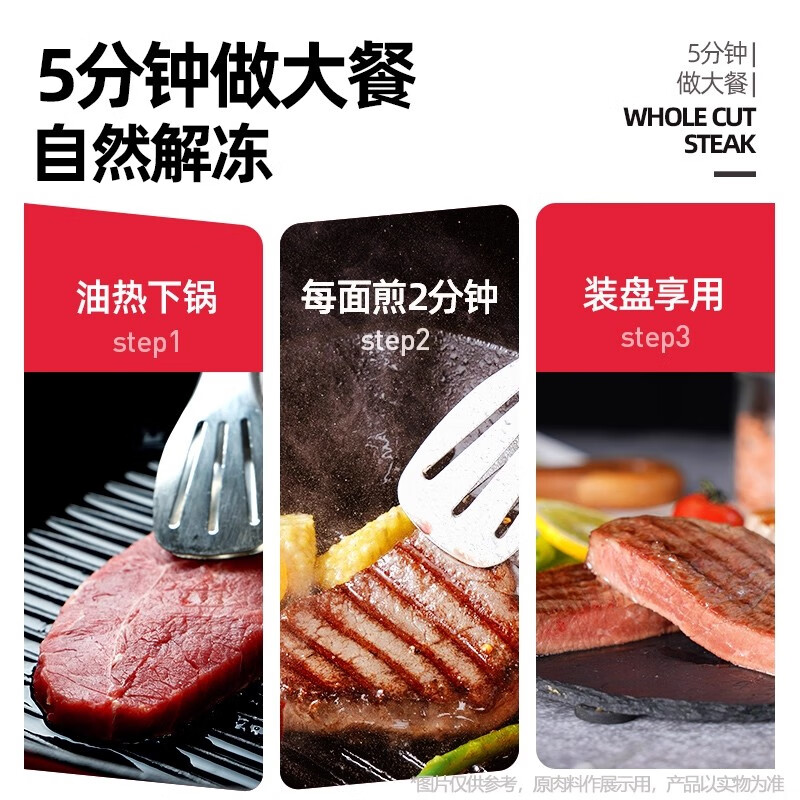 大希地【赠礼包】整切牛排牛肉生鲜儿童牛排 原肉冻肉源盒装10片装 整切西冷5片+整切菲力5片