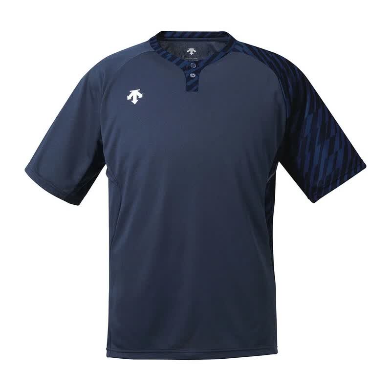 迪桑特（DESCENTE）短袖T恤男士休闲半袖运动速干透气上衣新款 DB127 日本直邮 DNVY [深蓝色] XL (日码O)