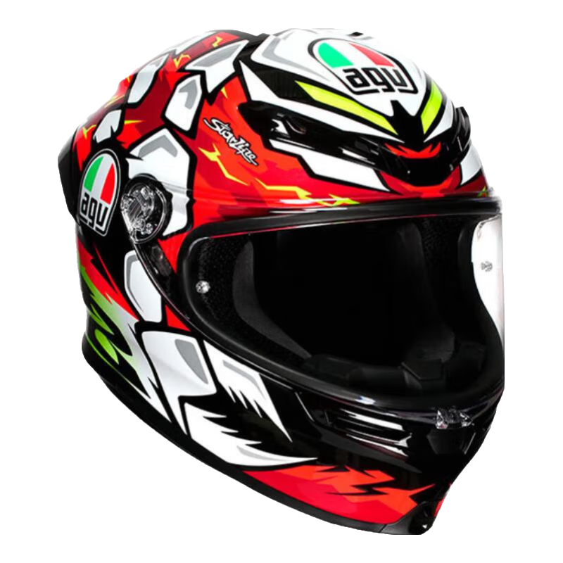 AGV K6S碳芳綸纖維大尾翼摩托車頭盔機車全盔賽車男女四季通風3C BEZZECCHI 2024 L(適合57-58頭圍)