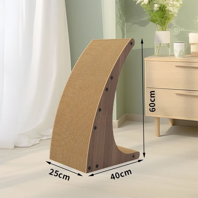 迪普爾貓抓板立式反L弧形耐磨不易掉屑貓咪磨爪加寬加大貓抓柱貓咪玩具 貓抓板