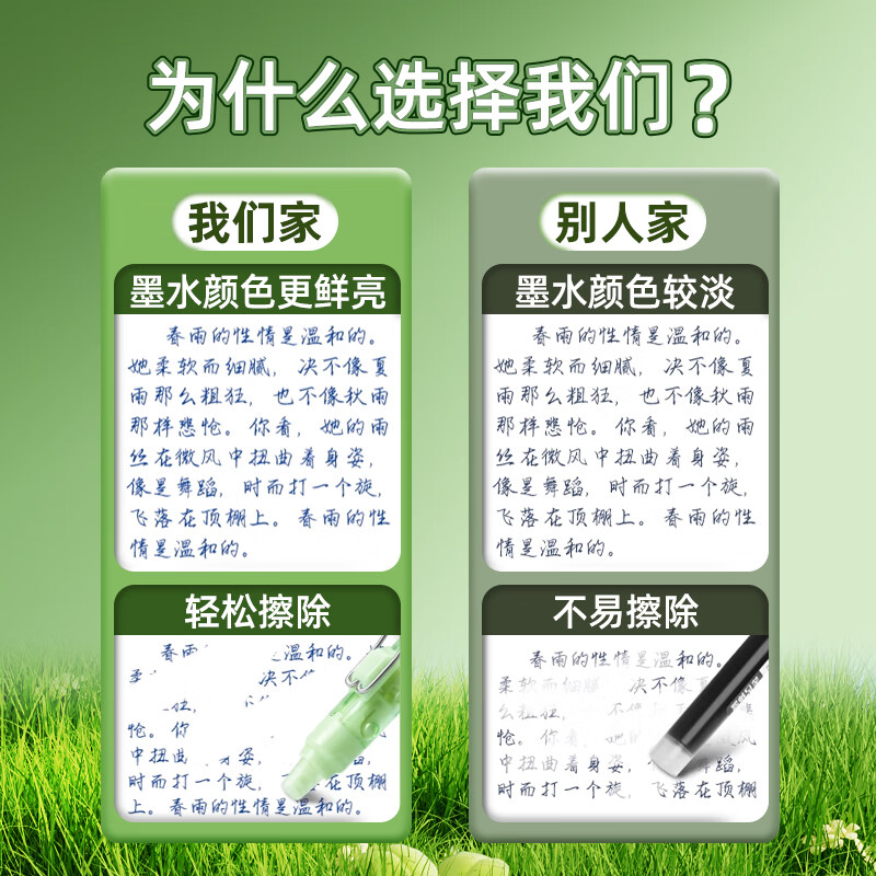 晨光晨光静音热可擦按动中性笔0.5m可擦笔ST头学生专用三年级摩易力擦 【黑色】12支+19支晨光笔芯