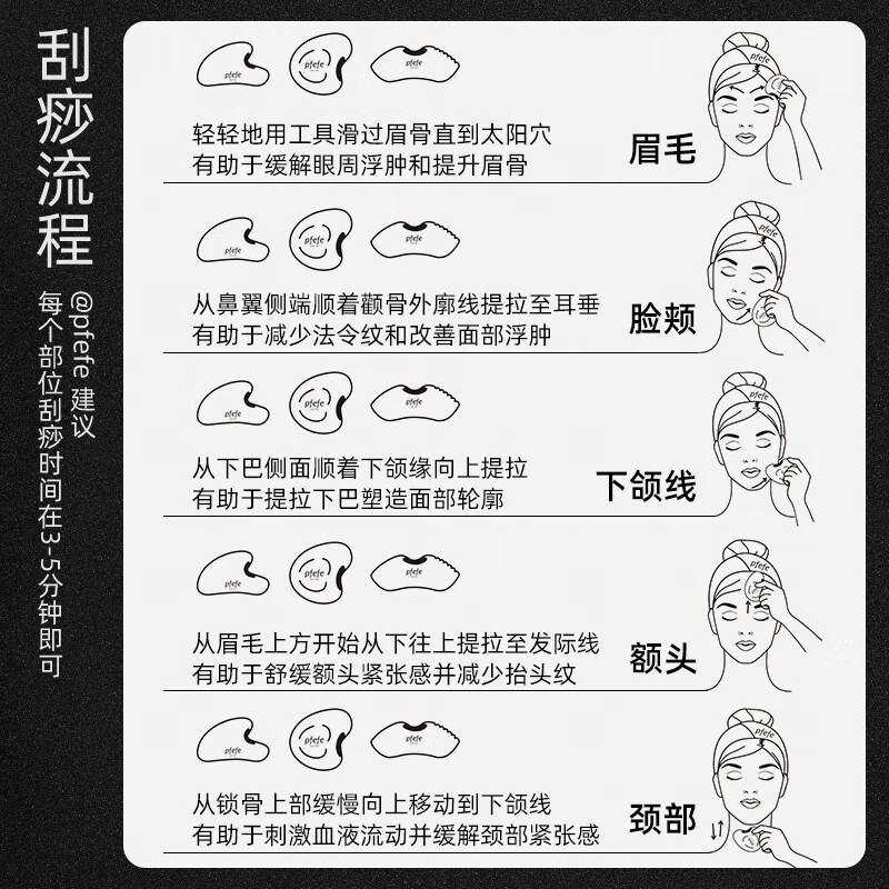 PFEFE珀法瑞护肤面部美容仪提拉肌肤按摩冰敷刮脸脸部美容板全身通用搭配精华精油 PFEFE051白色美容板