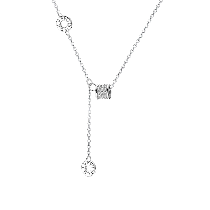 中國黃金（CHINA GOLD）足銀小蠻腰項鏈女新款輕奢小眾吊墜鎖骨鏈中秋節生日禮物送女友 【今/次日達】足銀小蠻腰項鏈