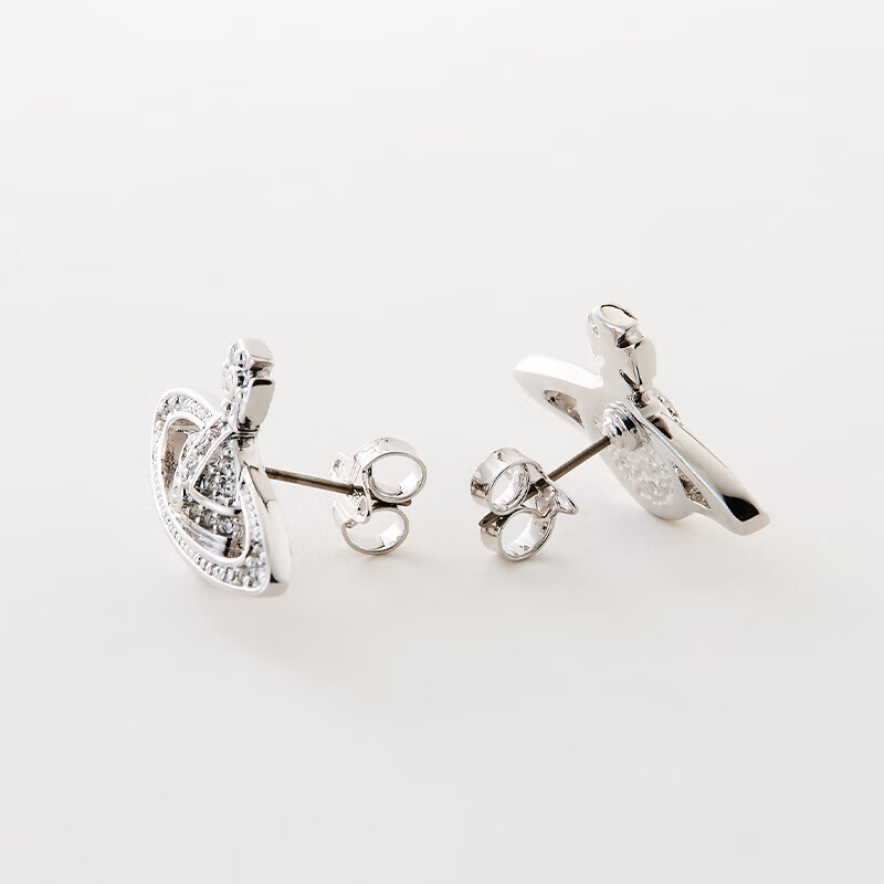 薇薇安·威斯特伍德（Vivienne Westwood）西太后耳钉土星吊坠耳环轻奢耳饰情侣耳钉送女友新年礼物 银-土星耳饰