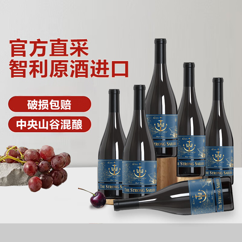 The Strong Sailor水手混酿干红葡萄酒750ml*6整箱红酒 智利进口红酒
