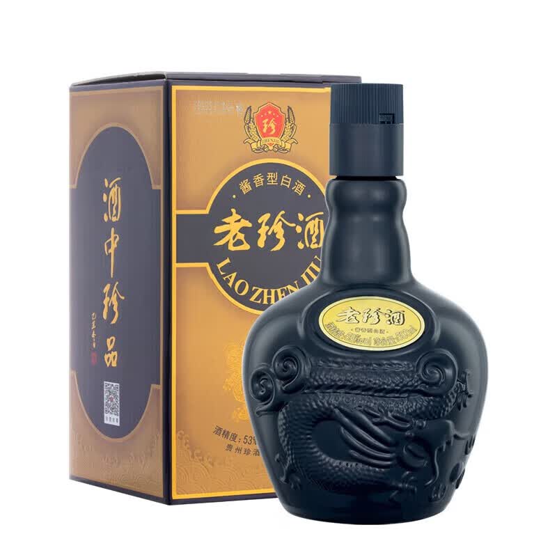 珍酒（ZHENJIU）珍酒贵州珍酒酱香型白酒大曲坤沙新老款随机发 53度 500mL 1瓶 老珍酒单瓶装