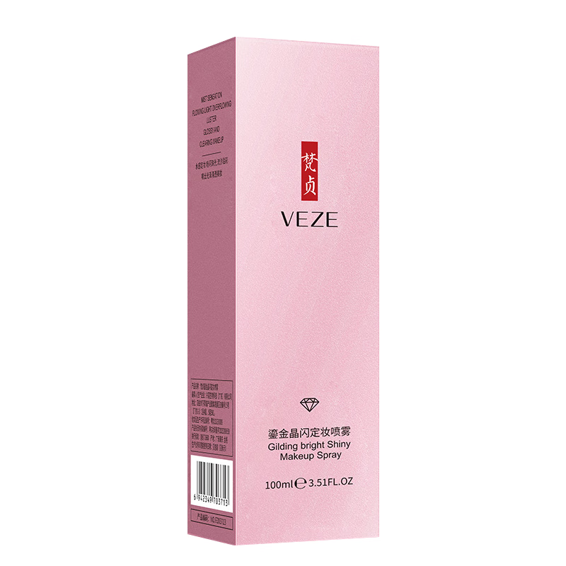 梵贞鎏金晶闪定妆喷雾细腻自然细闪光泽底妆通透服帖流沙质地轻盈定妆