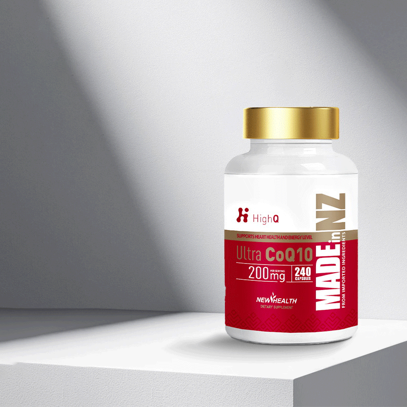 HighQ辅酶Q10胶囊200mg240粒保护心脏上班族保养新西兰进口 200mg高含量辅酶Q10胶囊 240粒*1瓶