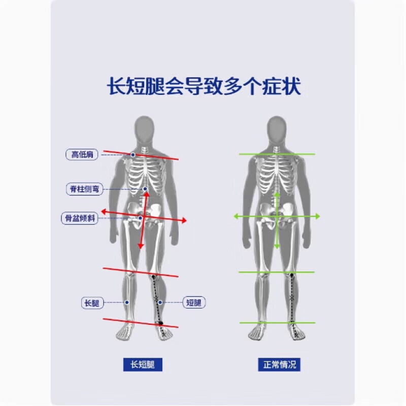 通用长短腿鞋垫单只脚医用增高垫补高高低器儿童成人一厘米两公分均码 1对】【35-39码】补高1.5cm