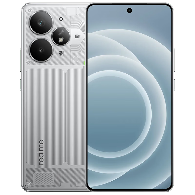 realme 真我Neo7 Turbo 新品5G拍照游戲電競手機 天璣9400e 7200mAh電池長(cháng)續航+100W快充 極窄邊框直屏 透明灰 12GB+512GB 官方標配