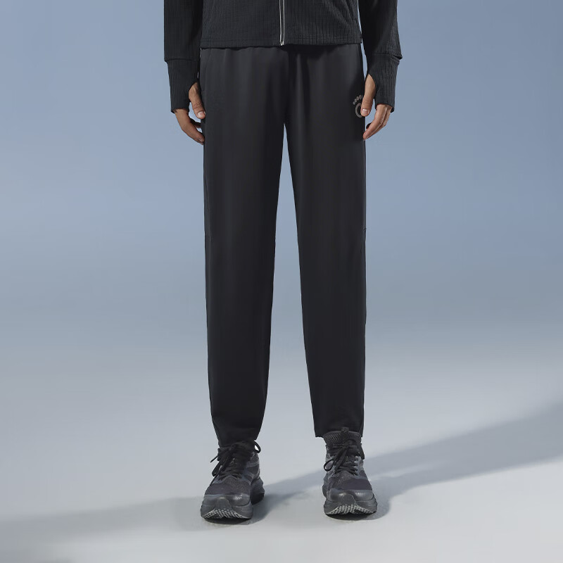 马孔多（macondo）跑步针织长裤9代 后兜拉链防汗手机仓吸湿速干运动裤日常训练夜跑 黑色 女款 L