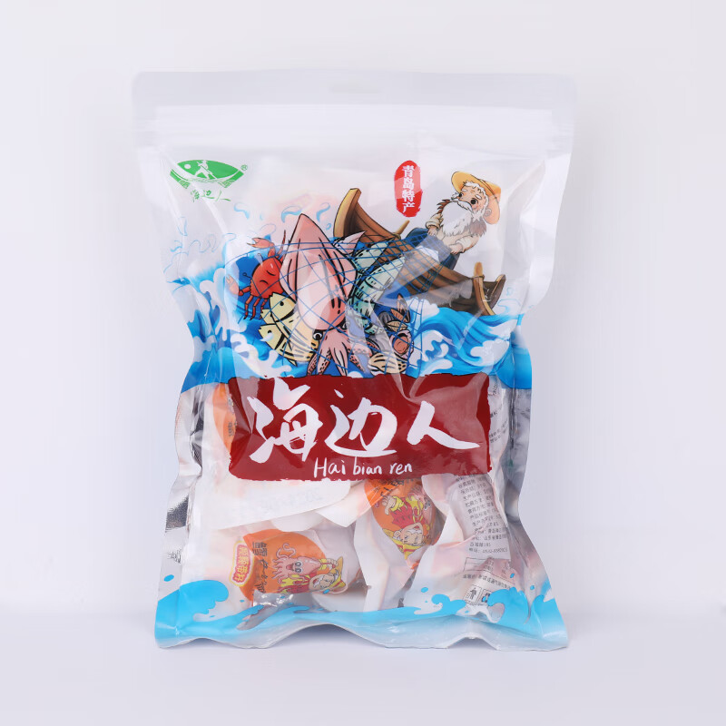 海邊人 炭烤滿(mǎn)籽魷魚(yú)仔鱈魚(yú)燒烤香辣原味墨魚(yú)仔即食海鮮小吃零食 鱈魚(yú)魷魚(yú)仔500g(原味)