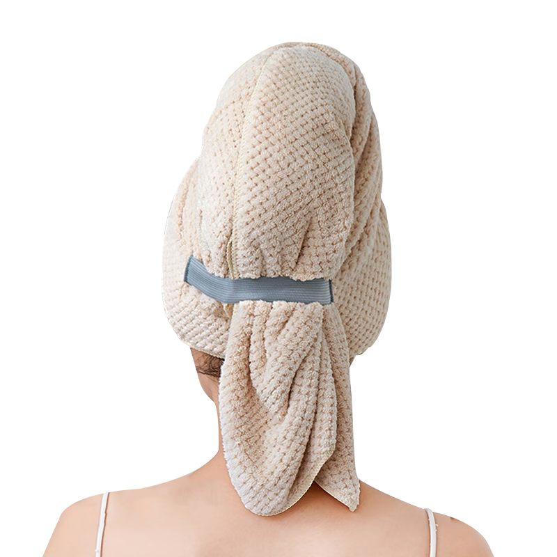 洁比世干发帽长发吸水速干加大加长擦头发一片式浴巾女包头大毛巾