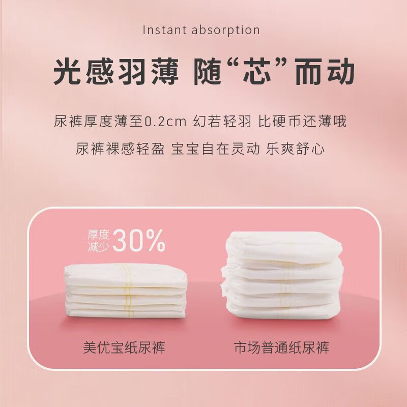 BEYZK纸尿裤100片弱酸医护纸尿裤拉拉裤美优宝婴儿尿不湿 XX 50片纸尿裤 S码